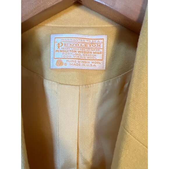 Vintage Warranted to be Pendleton Pastel Yellow Wool Blazer - 100% Virgin Wool J - Picture 4 of 7